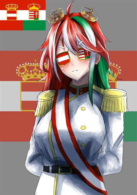 Countryhumans Austria Hungary Quốc Kỳ Việt Nam Dễ Thương