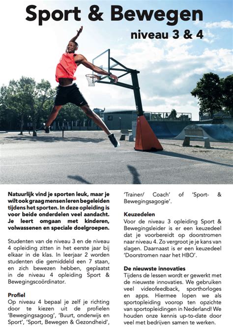 Informatie Over Onze Opleidingen Sport And Bewegen Roc Van Amsterdam