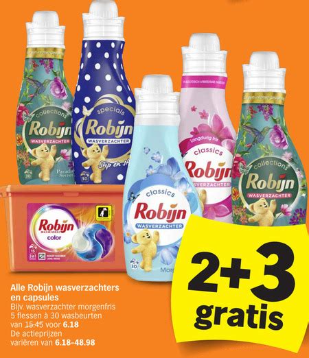 Robijn Wasmiddel Wasverzachter Folder Aanbieding Bij Albert Heijn