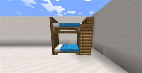 Simple Bunk Bed Step By Step Tutorial Minecraft Designs In 2022 Bed Steps Bunk Bed Steps