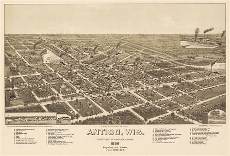 Map of Antigo WI 1886 High Resolution Digital Download - Etsy