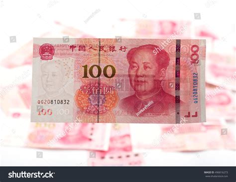 The 100 Yuan Banknote Chinese Yuan Currencies Stock Photo 496816273