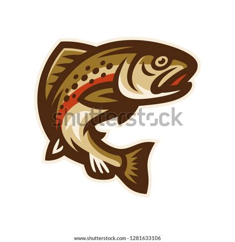 Rainbow Trout Logo Over Royalty Free Licensable Stock Vectors