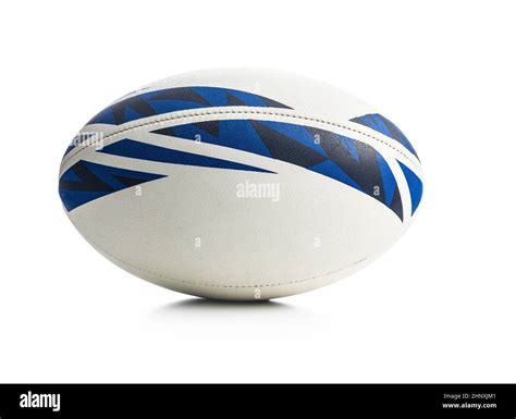 New rugby ball isolated on white background Stock Photo - Alamy