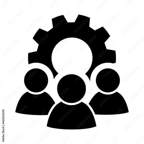 Team Of Some Employees Icon Vector Teamwork Illustration Sign