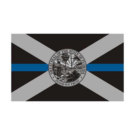 Florida State Flag Thin Blue Line FL Police Officer Sheriff Sticker ...