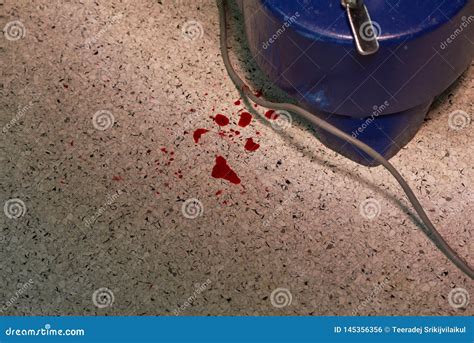 Blood Stained on the Floor in Operating Room Stock Photo - Image of ...