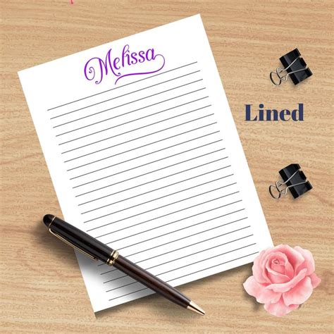 Custon Name Notepad Personalized Notepad Modern Script Notepad For