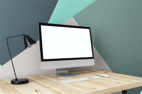 Premium Photo | Modern desktop with white computer