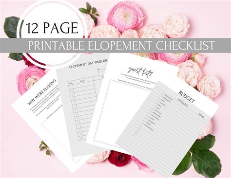 Elopement Checklist, Elopement Planning, Wedding Planner, Elopement ...