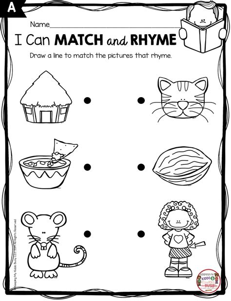 Kindergarden Rhyming Sheets