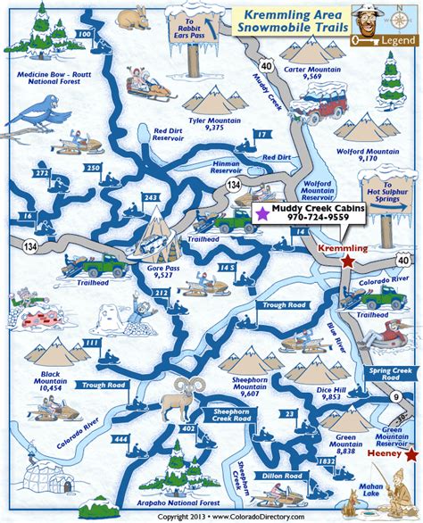 Kremmling Snowmobile Trails Map Colorado Vacation Directory