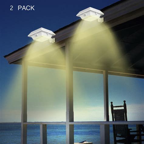 T Sunrise Pack Solar Gutter Lights Motion Sensor Wall Light Led