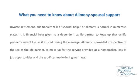 Ppt What You Need To Know About Alimony Spousal Support Powerpoint