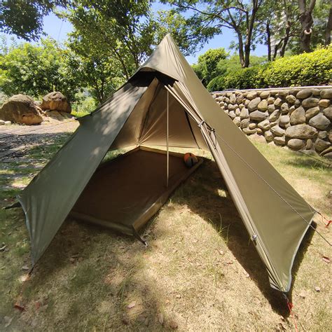 Lightweight Teepee Hot Tent With Stove Hole Waterproof Four Seasons Person Tents For Camping