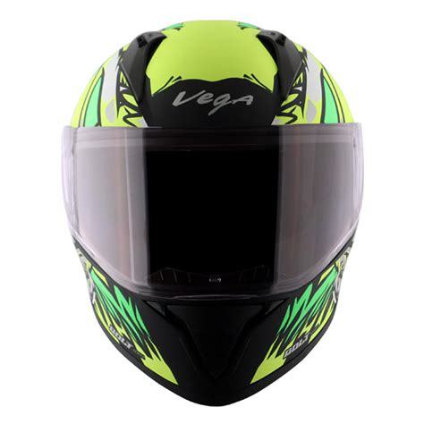 Vega Bolt Bunny Helmet Matt Neon Green Arihant Helmets