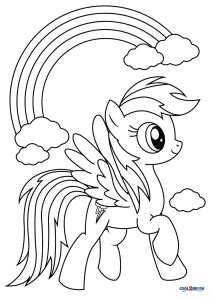 Rainbow Dash Da Colorare Disegni Per Bambini Da Stampare