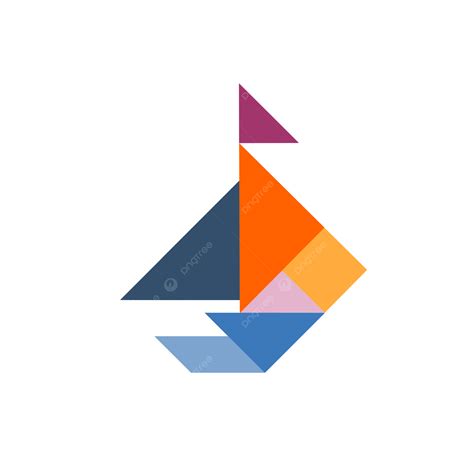 Tangram Sailboat Tangram Sailboat Puzzle Png Transparent Clipart