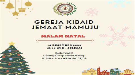 Perayaan Natal Gereja Kibaid Jemaat Mamuju Desember Youtube