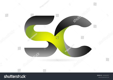 Green Black Alphabet Letter Sc S Stock Vector Royalty Free 1444262927 Shutterstock