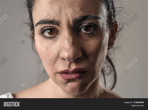 Beautiful Face Sad Image And Photo Free Trial Bigstock