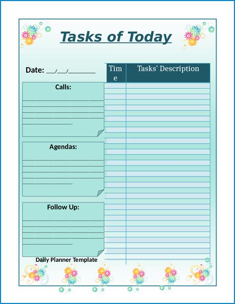 √ Daily Task List Template Excel | Templateral