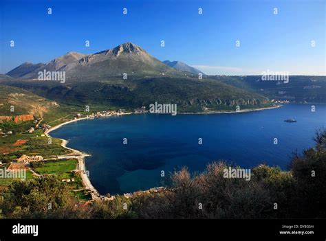 View Of The Gulf Of Oitylo East Laconian Mani Laconia