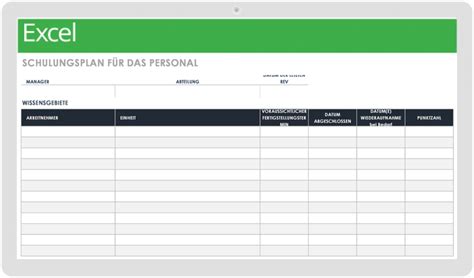 Kostenlose Vorlagen für Schulungsplanung zur Geschäftsnutzung