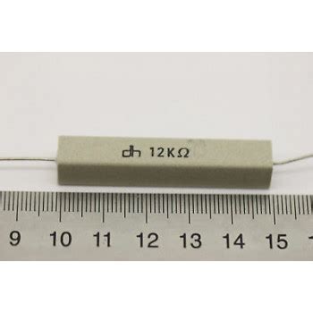 CEMENTED CERAMIC RESISTOR 10K 10W DH AXIAL NOS New Old Stock 1PC U58