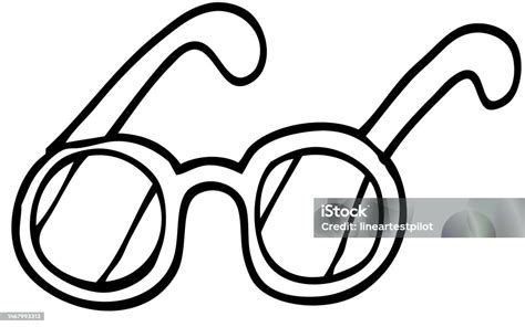 Line Drawing Cartoon Spectacles Stock Illustration - Download Image Now ...