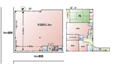 【貸倉庫】【引渡時期相談】荒川区東日暮里鉄骨造4階建1～2階部分 延約75坪 準工業地域