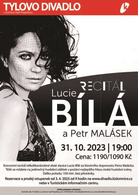 Lucie Bílá Recitál program a vstupenky online Tylovo divadlo