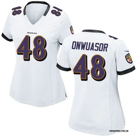 Nike Patrick Onwuasor Baltimore Ravens Game White Jersey - Women's