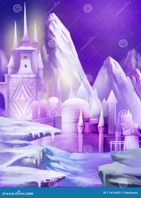 Illustration The New Snow Palace Moved To North Pole Royalty Free