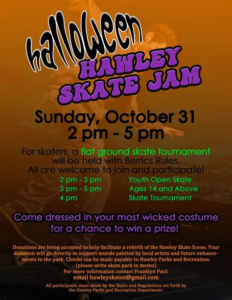 Halloween Hawley Skate Jam Nepa Skates