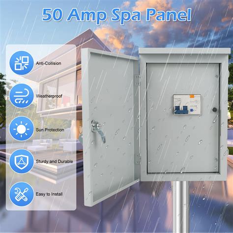 Aqqhsain 50 Amp Spa Panel 50 Amp Gfci Breaker Outdoor