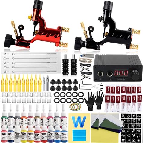 Professional Tattoo Rotary Gun Kit Shader And Liner Machine Set With