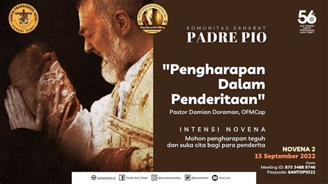 PENGHARAPAN DALAM PENDERITAAN Pastor Damian Doraman OFMCap