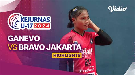 Semifinal Putri Ganevo Vs Bravo Jakarta Highlights Kejurnas Bola