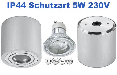 led aufbaustrahler ip44 dachüberstand aufbau aufputz leuchte 230v 5W