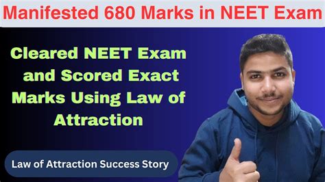 Manifested 680 Marks In NEET Exam Law Of Attraction Success Story