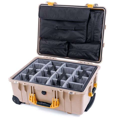 Pelican 1560 Medium Wheeled Watertight Tactical Protector Case (DESERT-TAN / DEPOT-6PK) (PEL-1560-DESERT-TAN-DEPOT-6PK)