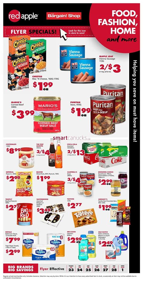 The Bargain Shop Red Apple Stores Canada Flyers