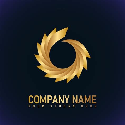 Premium Vector | Gold circle logo a gold circle logo with a circle logo