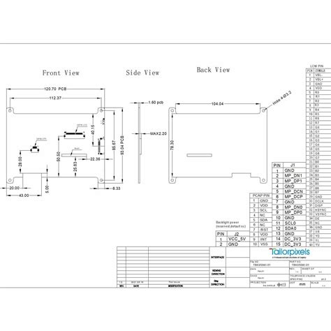 Rgb To Mipi Adapter For Inch Tft Tailor Pixels