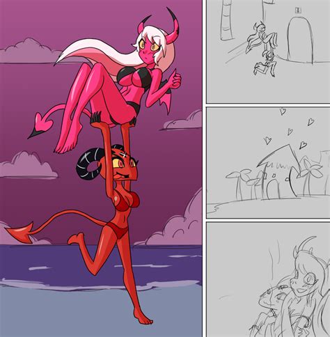 Rule 34 2demons 2girls Barbie Wire Breasts Drawn Female Female Only