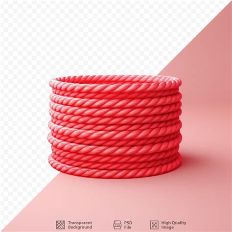 Red Plastic Rope Premium Ai Generated Psd