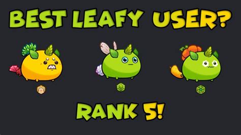 Rank Leafy Team In Epic Era Axie Infinity Origin Season Youtube