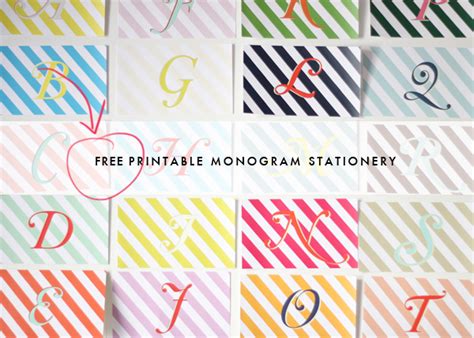 DIY: Printable monogram stationery - Brooklyn Bride - Modern Wedding Blog