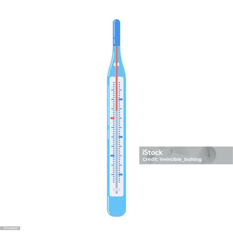 Ikon Terisolasi Termometer Merkuri Medis Rumah Sakit Klinik Dan Alat